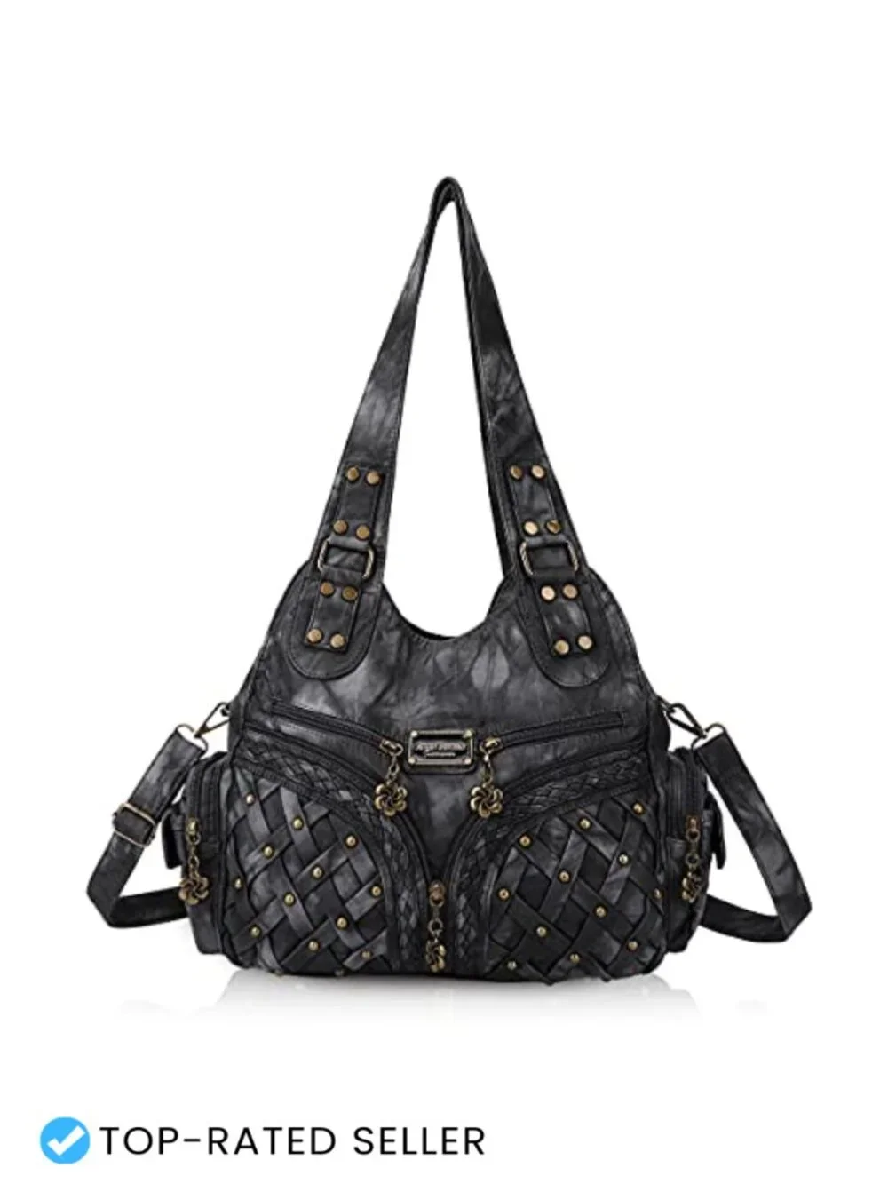 Large Soft Hobo Tote Women Shoulder Bag PU Leather Shawl